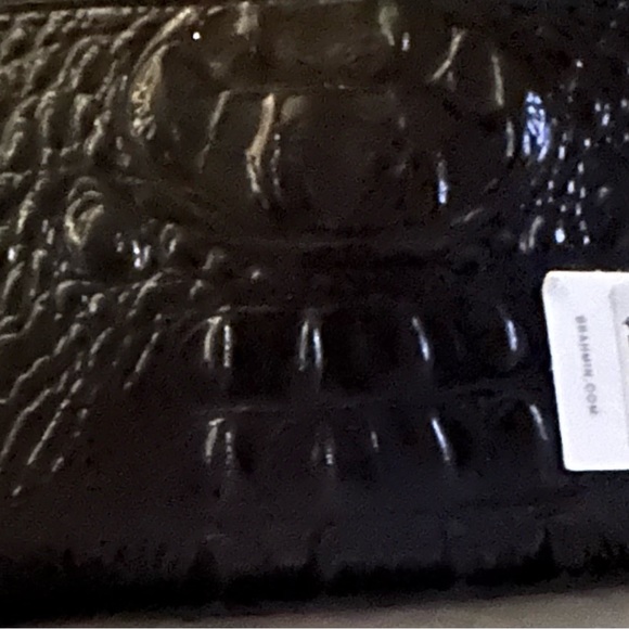 Brahmin Black Melbourne Genuine Leather Wallet/ Wrist Purse - Picture 1 of 3